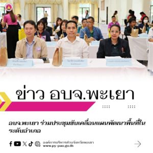 อบจ.พะเยา ร่วมประชุมขับเคลื่อนแผนพัฒนาพื้นที่ในระดับอำเภอ