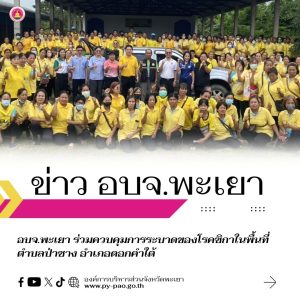 อบจ.พะเยา ร่วมควบคุมการระบาดของโรคซิกาในพื้นที่ตำบลป่าซาง อำเภอดอกคำใต้